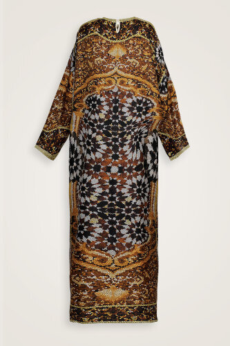 1001 Nights Gold Silk Dress - Imannoor (1)