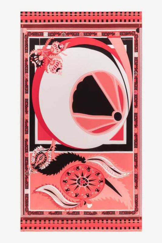 2 World Silk Shawl Red - 1