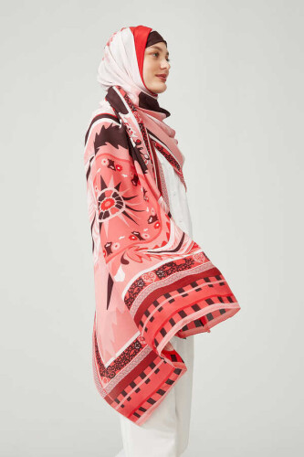 2 World Silk Shawl Red - 2