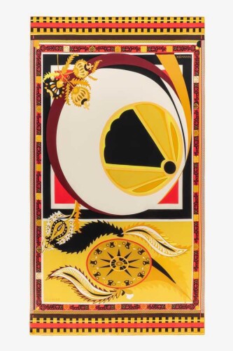 2 World Silk Shawl Yellow 
