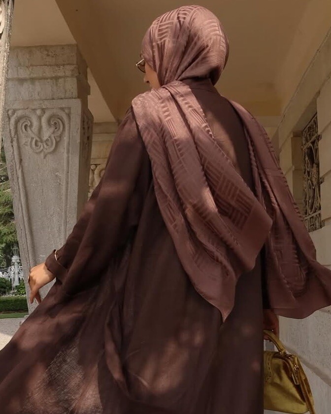 İman Kare Kahverengi Naia Pamuk Şal