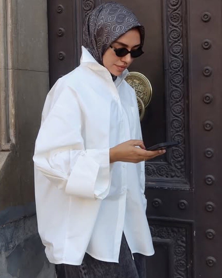 Sarma Noor Antrasit Tivil İpek Eşarp 90x90 - Imannoor