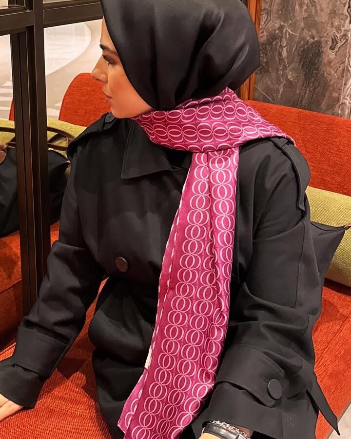 Bambunoor Fuşya Tivil İpek Şal 70x210 - Imannoor