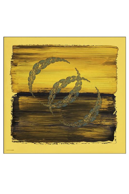 About the Horizon Silk Scarf Yellow - 1