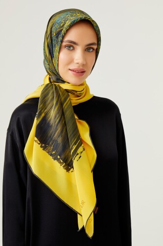 About the Horizon Silk Scarf Yellow - 2