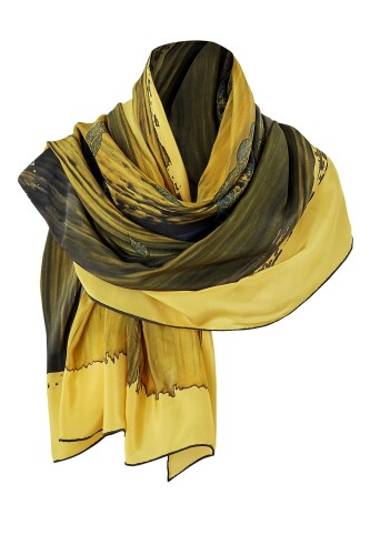 About the Horizon Silk Scarf Yellow - 7