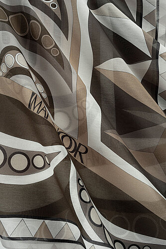 African Grey Cotton Silk Voile Scarf - Imannoor (1)