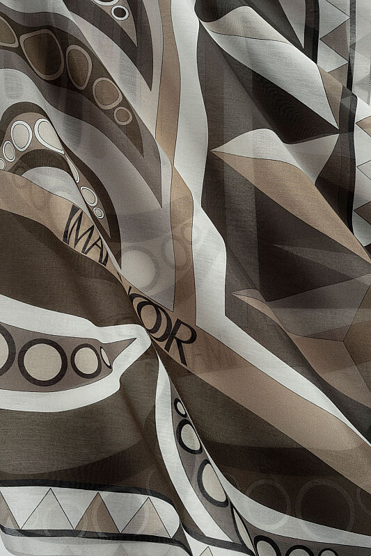 African Grey Cotton Silk Voile Scarf - 2