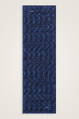 Alaz Horses Navy Blue Crepe Silk Scarf 