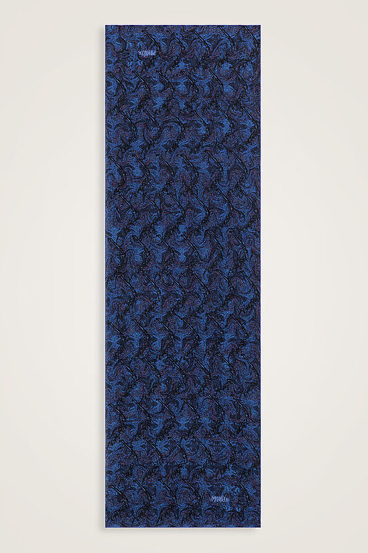 Alaz Horses Navy Blue Crepe Silk Scarf - 1