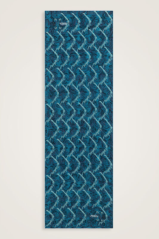 Alaz Horses Turquoise Crepe Silk Scarf - 1