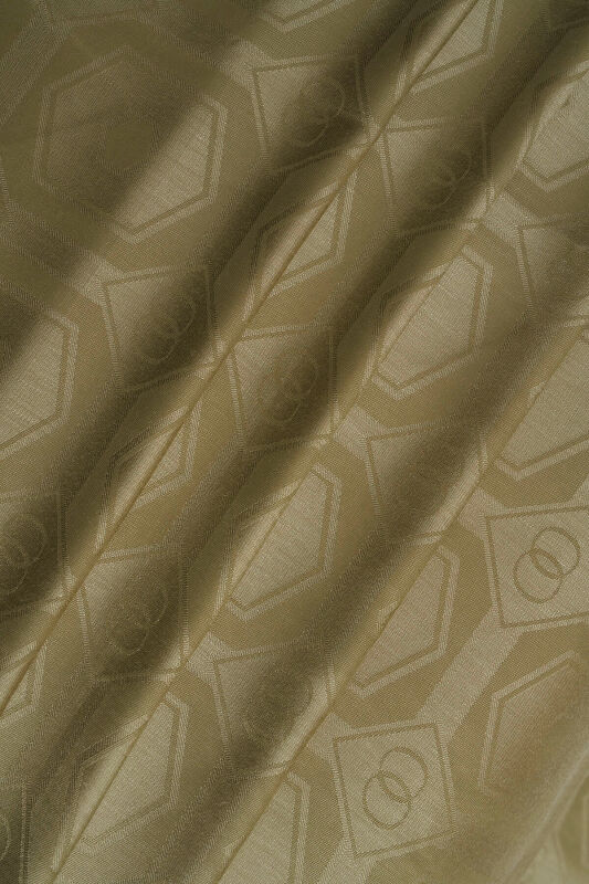 Altıgen Baklava Haki Ramy Jakar Şal 70x190 - 4