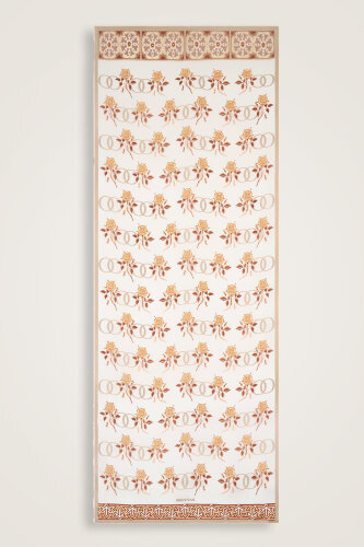 Aşk Krem Krep İpek Şal 80x210 - Imannoor (2)