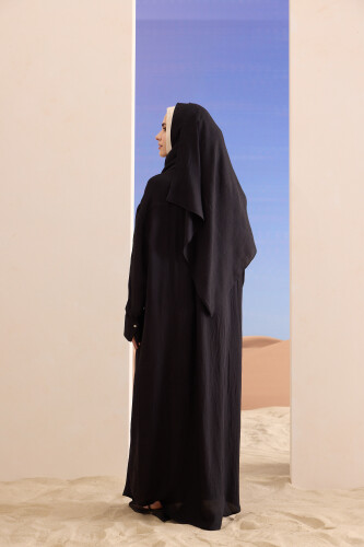 Journey to Love Naia Cotton Shirt Dress Black - 2