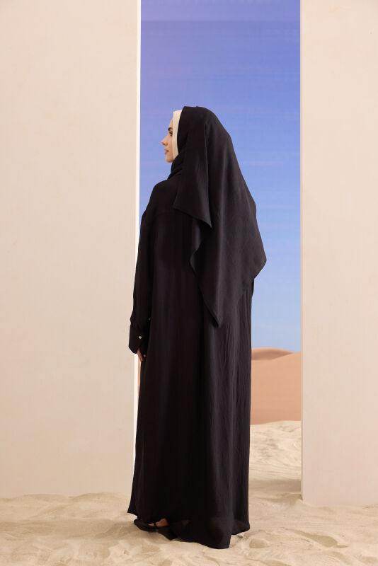 Journey to Love Naia Cotton Shirt Dress Black - 2