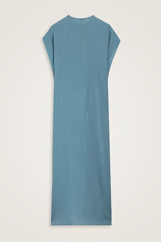 Aşka Yolculuk Su Mavisi Naia Pamuk Kolsuz Elbise - 3