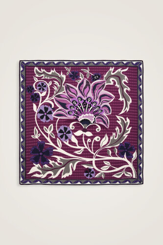 Aşkın Kanatları Fuşya Tivil İpek Eşarp 90x90 - Imannoor (2)