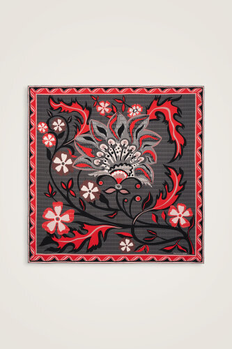 Aşkın Kanatları Kırmızı Tivil İpek Eşarp 90x90 - Imannoor (1)