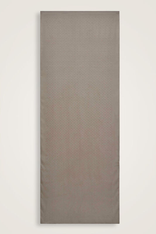 Baklava Beige Jacquard Cupro Shawl - 2