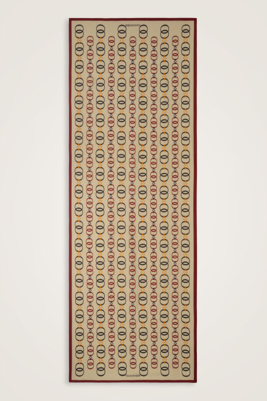 Baklava Noor Bej Floş Viskon Şal 70x210 - 1