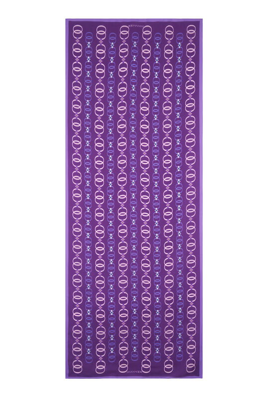 Baklava Noor Flush Viscose Shawl Purple - 1