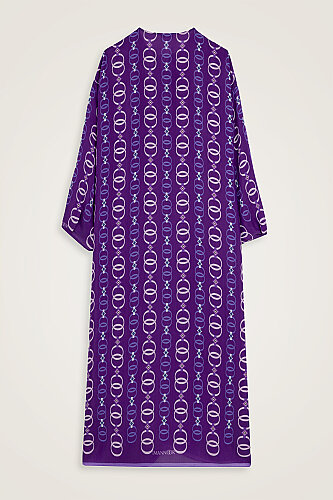 Baklava Noor Purple Eggplant Viscose Dress - 3