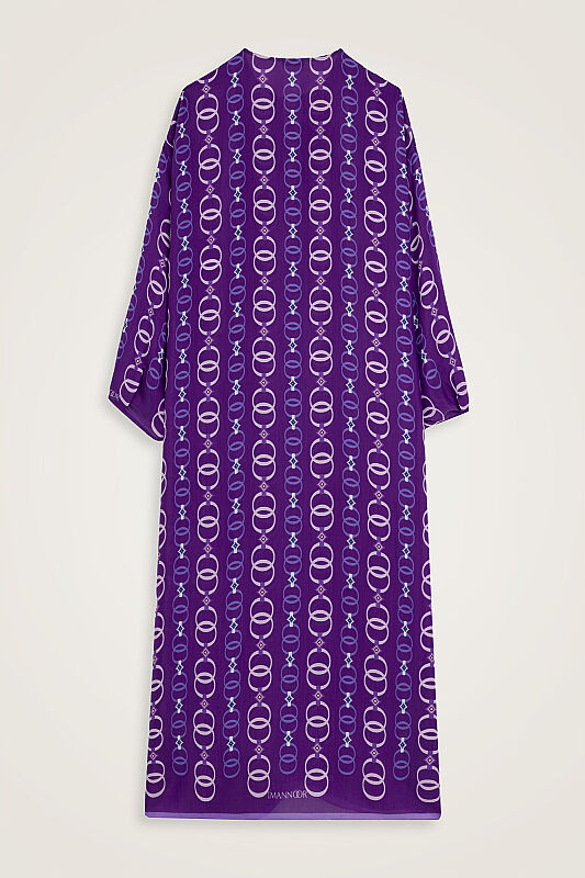 Baklava Noor Purple Eggplant Viscose Dress - 3
