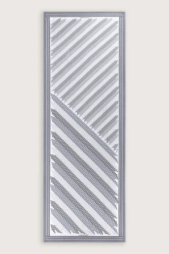 Balık Sırtı Mavi Floş Viskon Şal 70x210 - Imannoor (2)