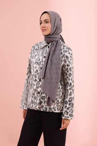 Bambunoor Anthracite Naia Cotton Shawl 