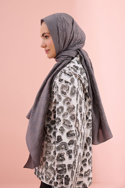 Bambunoor Anthracite Naia Cotton Shawl - 5