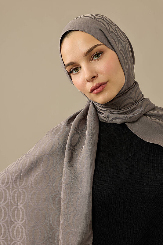 Bambunoor Anthracite Naia Cotton Shawl - 3