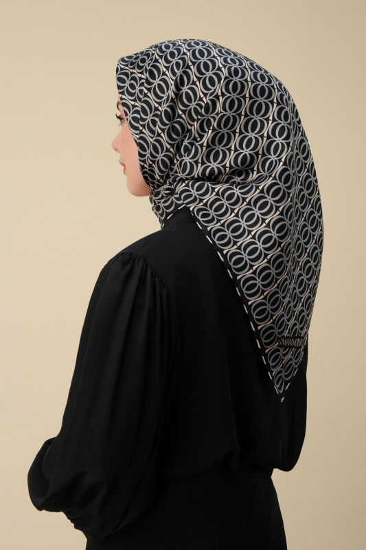 Bambunoor Anthracite Silk Scarf - 6