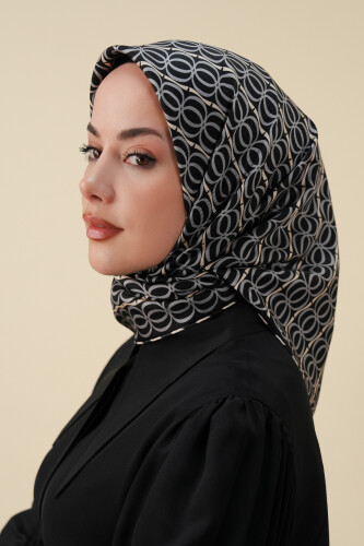 Bambunoor Anthracite Silk Scarf 
