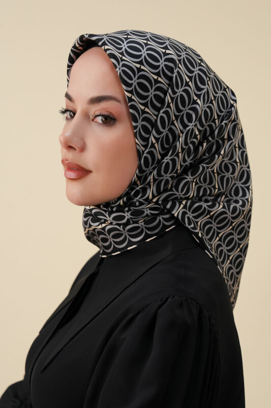 Bambunoor Anthracite Silk Scarf - 1
