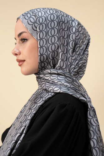 Bambunoor Anthracite Twill Silk Shawl 