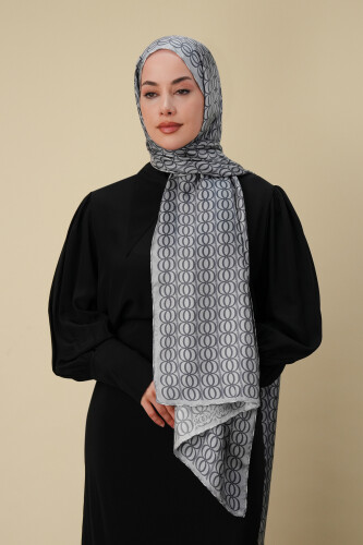 Bambunoor Anthracite Twill Silk Shawl - 3