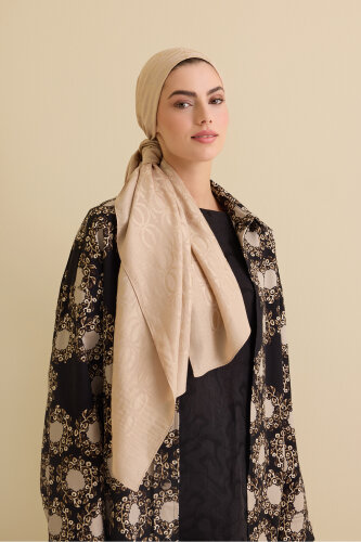 Bambunoor Antique Beige Naia Cotton Shawl - Imannoor (3)