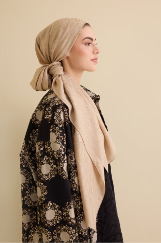 Bambunoor Antique Beige Naia Cotton Shawl 