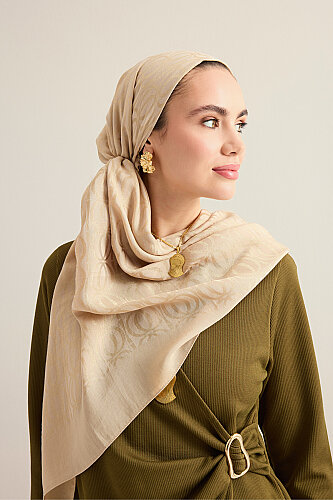 Bambunoor Antique Beige Naia Scarf - Imannoor