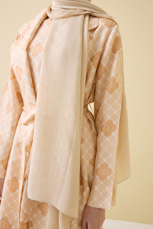 Bambunoor Beige Naia Cotton Shawl - 3