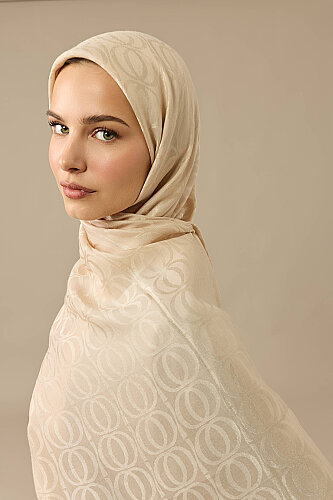 Bambunoor Beige Naia Cotton Shawl - Imannoor (3)