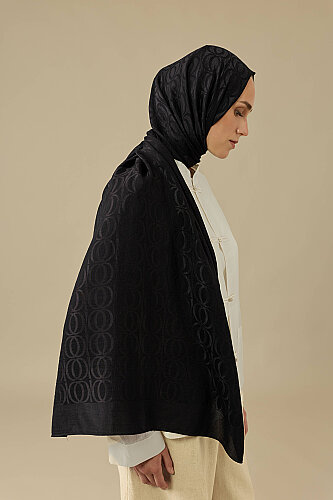 Bambunoor Black Naia Cotton Shawl - 6