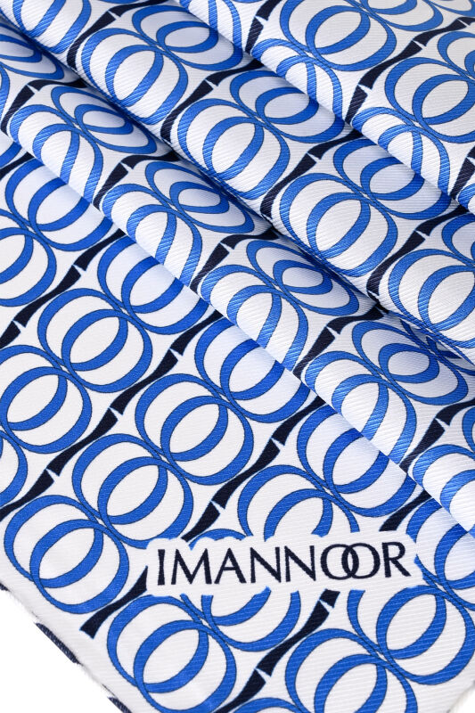 Bambunoor Blue Silk Scarf - 4