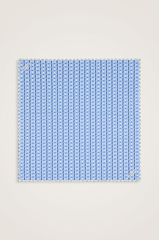 Bambunoor Blue Silk Scarf - 2