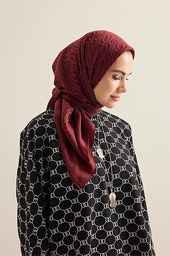 Bambunoor Bordo Naia Eşarp 95x95 - Imannoor (1)
