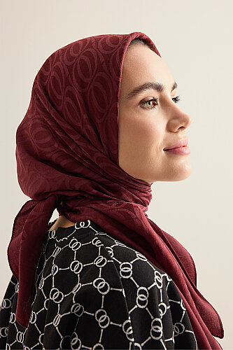 Bambunoor Bordo Naia Eşarp 95x95 - Imannoor (3)