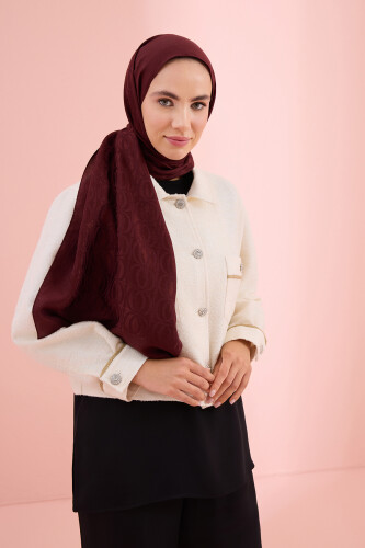 Bambunoor Burgundy Naia Cotton Shawl 