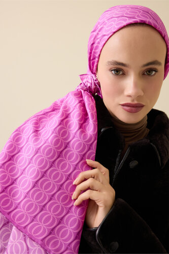 Bambunoor Fuchsia Silk Scarf - 3