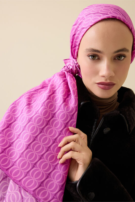 Bambunoor Fuchsia Silk Scarf - 3