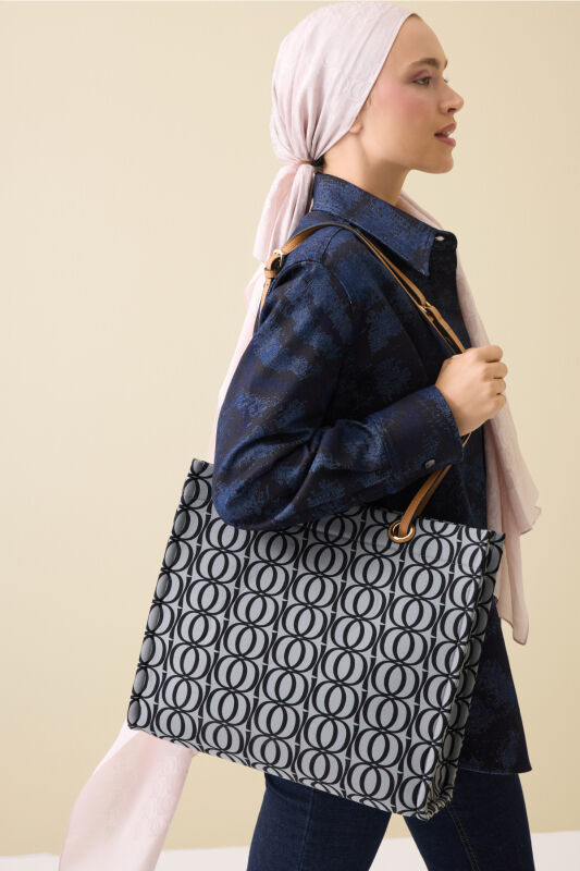 Bambunoor Gray-Black Box Bag - 1